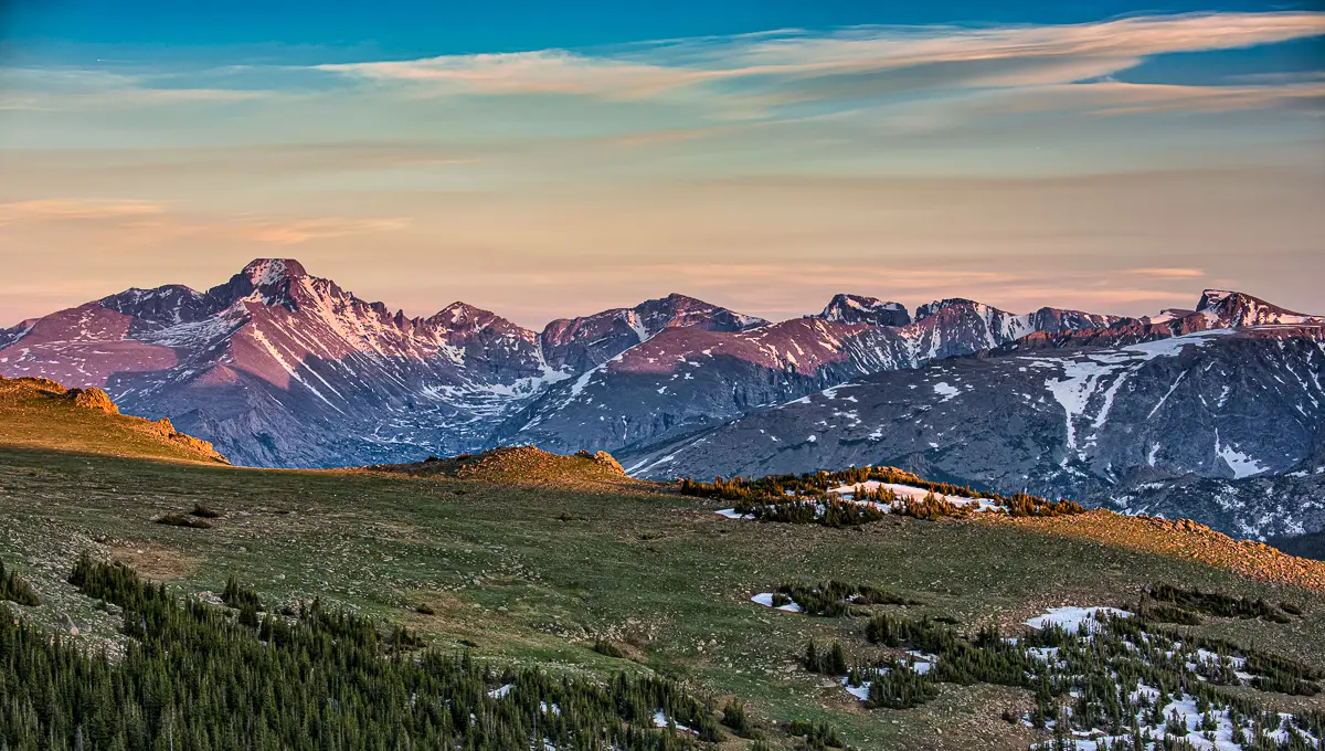 Ute Trail sunset on Trail Ridge Road on a Rocky Mountain National Park Photo Tour Ute Trail sunset on Trail Ridge Road on a Rocky Mountain National Park Photo Tour